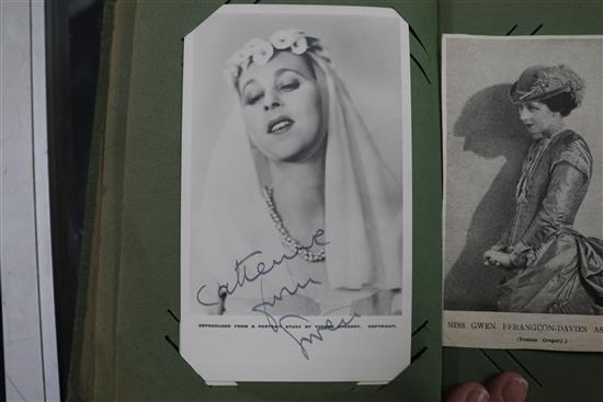 Gwen Frangcon-Davies signed postcards and other postcards of actors./ 80